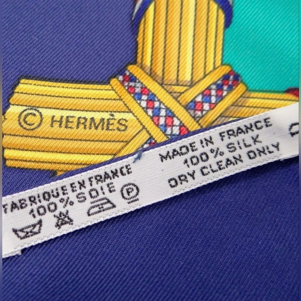 Hermes Vintage Silk Scarf 1789 Liberte Egalite Fraternite Republique Francaise - Picture 8 of 9